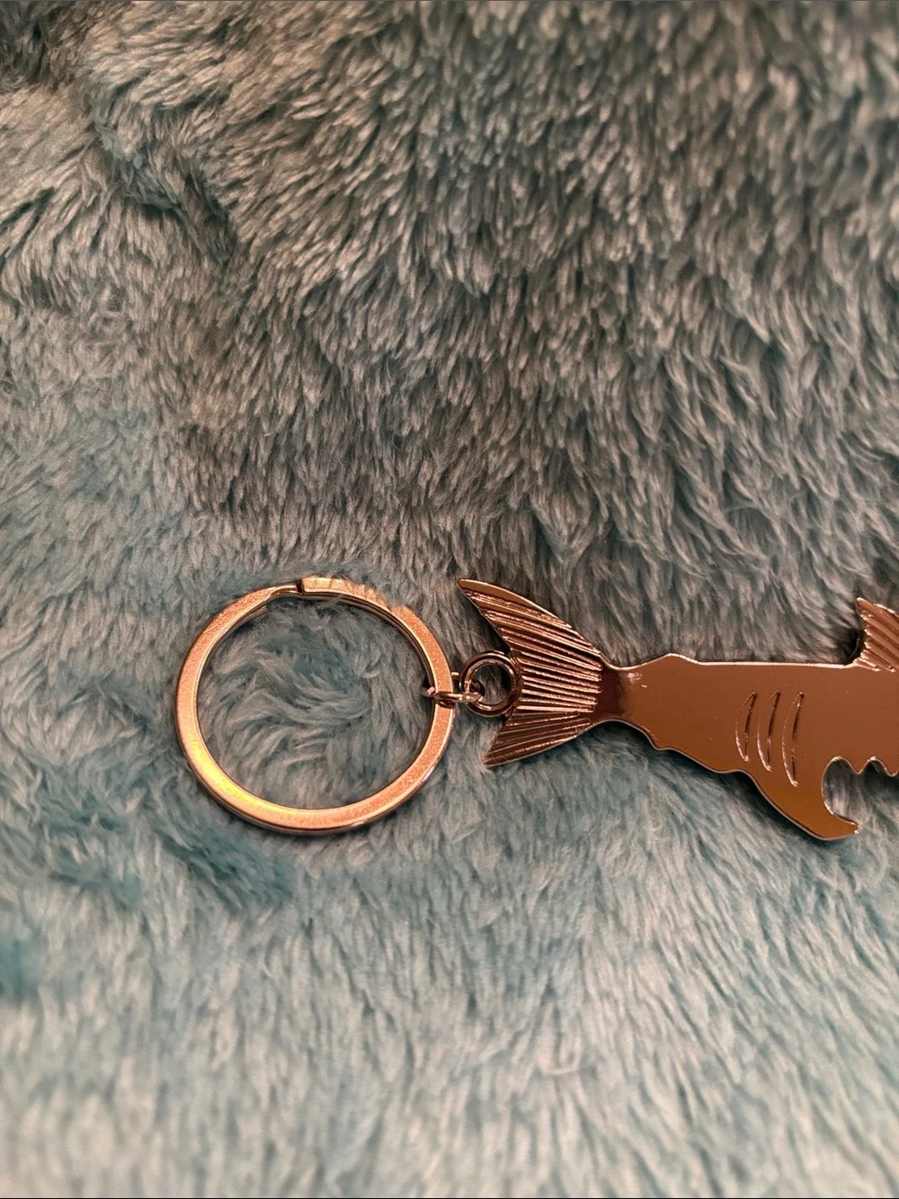 Silver Shark Bottle Opener Keychain Mens Accessory NWT Beach Summer 4.75”